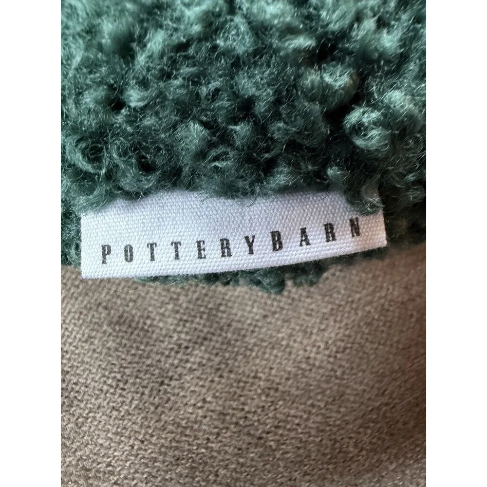 Pottery Barn Cozy Teddy Peppermint Twist Candy Shaped Pillow Christmas